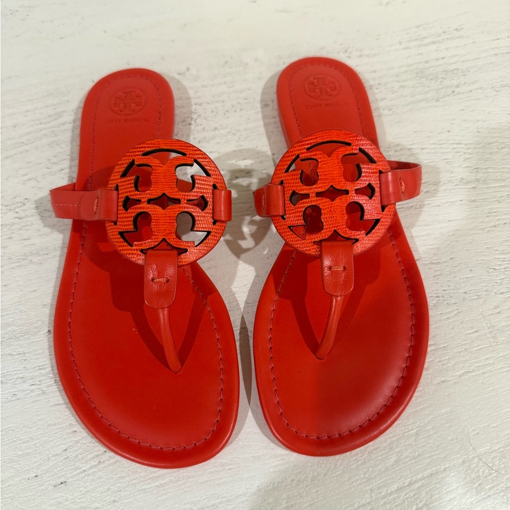 Tory Burch Miller Orange Sandals